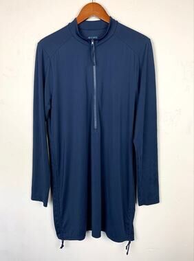 Carve Designs Cody Sun Dress Long Sleeve Rash Guard Navy Blue Women's XL